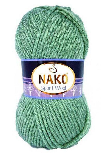 NAKO Sport Wool 10307 5 Pieces Scarf Beanie Poncho Cardigan Threads Water Lily Leaf