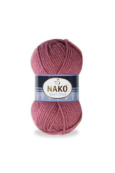 NAKO Sport Wool 327 5 τμχ Κασκόλ Beanie Poncho Cardigan Κλωστές Dusty Rose