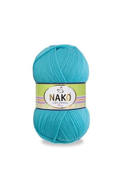 NAKO Luxury Minnoş 3323 5 Pieces Hand Knitting Yarn Turquoise