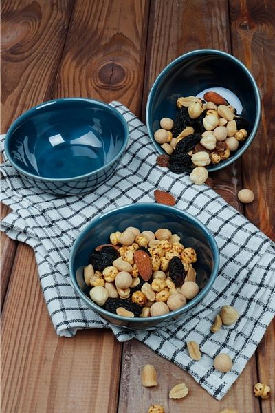 HOMENIVA 3 Porcelain Bowls - Snack and Breakfast Presentation Bowl