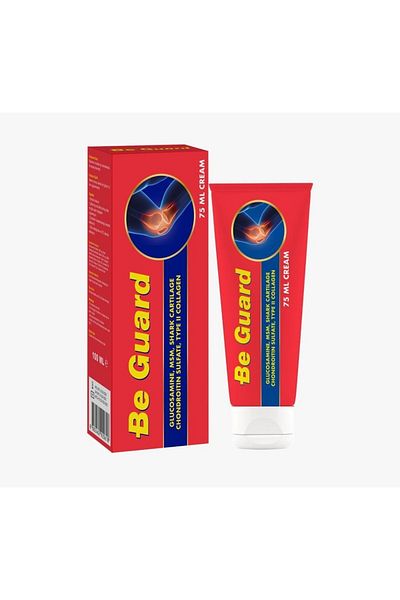 Be Guard Glucosamine Shark Cartilage Type 2 - Collagen Gel Joint Massage Cream, Menthol, 75 ml