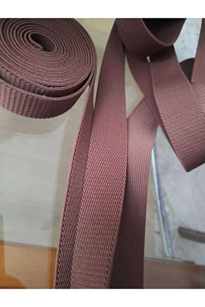 İMREN AKSESUAR Kahverengi 2,5 Cm Süper Lastik Bel,don Ve Paça 1 Paket 3 Metre