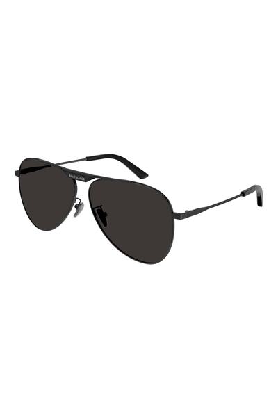 Balenciaga Ba0244s00162 Unisex Güneş Gözlüğü Siyah Metal Çerçeveli Füme Lens Uv400