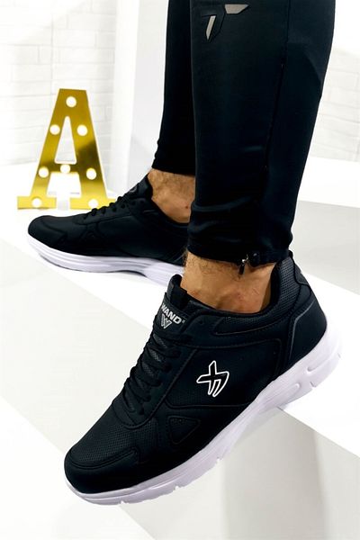 Aymood Black - Lace-up Comfortable Sneakers