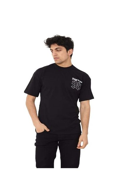 High West Men's Oversize Crew Neck Short Sleeve T-shirt H00009 - Black
