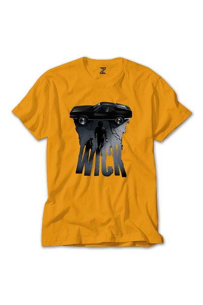 Z zepplin John Wick Car Yellow T-shirt
