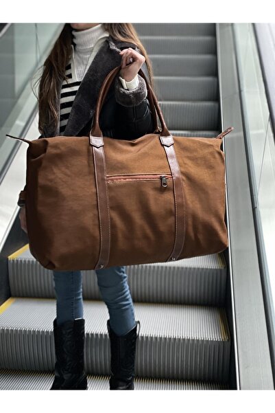 Vendetta Çanta Deri Detaylı Paraşüt Kumaş Seyahat Çantası