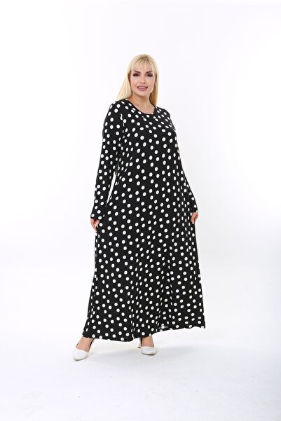 mezura tekstil Γυναικείο Plus μέγεθος μακρυμάνικο βισκόζη χτενισμένο βαμβακερό χιτζάμπ κατάλληλο μακρύ μάξι φόρεμα