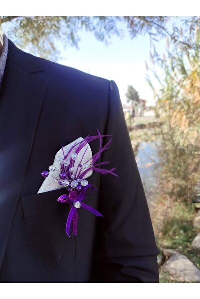 ecrin tuhafiye hobi Mor Damat Yaka Çiçeği