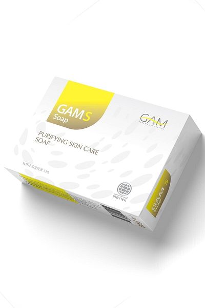 GAM صابون الكبريت المنقي والعناية بالبشرة 85 جرامصابون اس