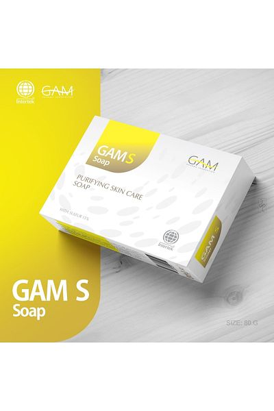 GAM صابون الكبريت المنقي والعناية بالبشرة 85 جرامصابون اس