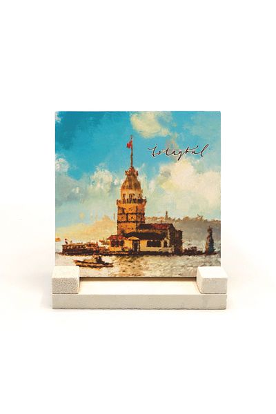 BAKSEPETE Επιτραπέζια βάση από φυσική πέτρα Girl Tower