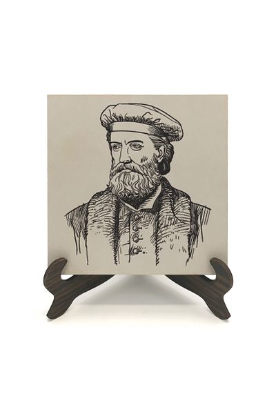 Sadrazam Ιταλικός Ανιχνευτής  Επιτραπέζια βάση Marco Polo εμπριμέ MDF 10Χ10
