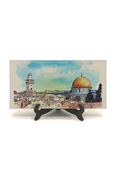 Sadrazam Επιτραπέζια βάση MDF με στάμπα Jerusalem