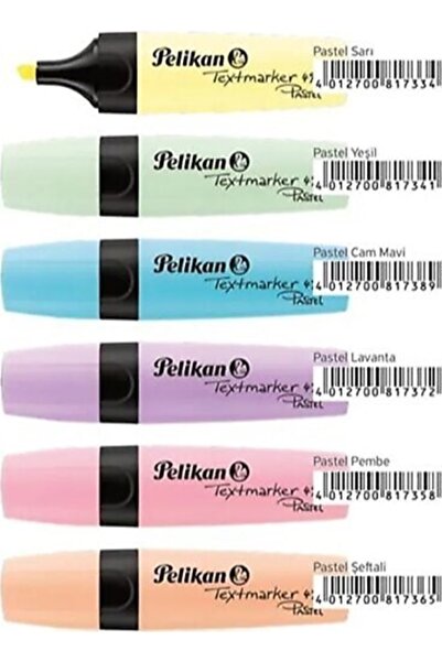 Pelikan 490 قلم تمييز 6 ألوان باستيل