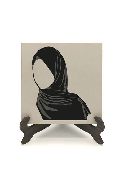 BAKSEPETE Επιτραπέζια Μονάδα MDF - Με Σχέδιο Hijab