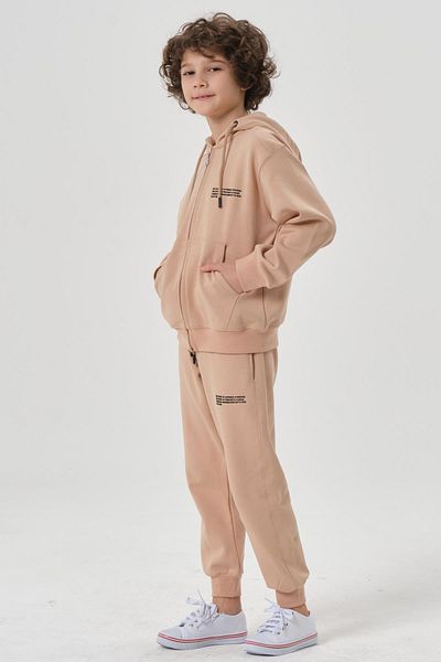 Black One Χωρίς Lycra Double Face Interlock ύφασμα εποχιακής εκτύπωσης Λεπτομερές κορδόνι τσέπης για αγόρια αθλητική φόρμα Ta