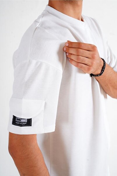 İnsane Minds Чоловіча асиметрична футболка з принтом на передній і задній частині