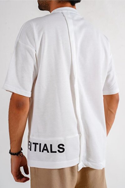 İnsane Minds Чоловіча асиметрична футболка з принтом на передній і задній частині