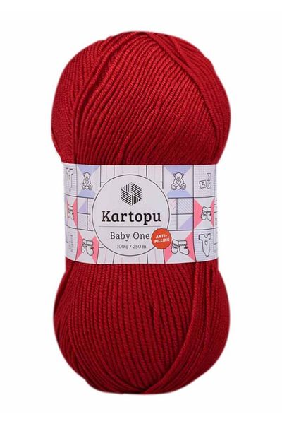 Kartopu Baby One K125 5 Pieces Non-Pilling Baby Rope Red