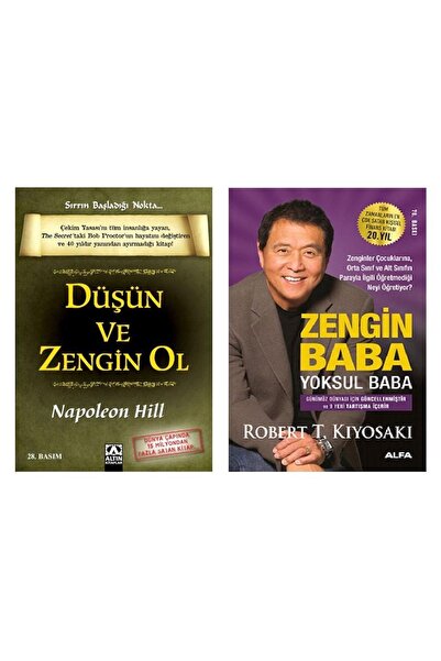 Alfa Yayınları Düşün Ve Zengin Ol + Zengin Baba Yoksul Baba (2 Kitap)