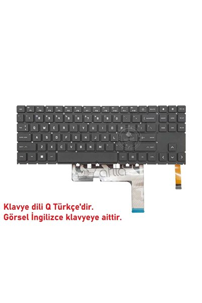 HP Omen 15-en1010nt 434m2ea Notebook Klavye Siyah Tr Rgb Işıklı