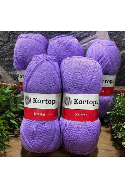 Kartopu Kristal K708 5 τεμάχια νήματα πλεξίματος χειρός Μωβ