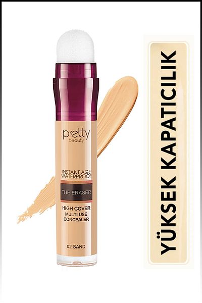 Pretty Beauty Instant Age Waterproof The Eraser Concealer & Sponge Concealer