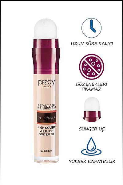 Pretty Beauty Instant Age Waterproof The Eraser Concealer Sponge Concealer