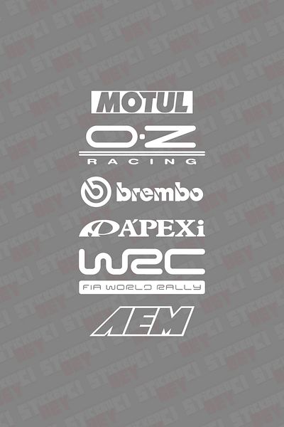 STİCKERCI BEY Motul Oz Racing Brembo White Brands 38*18 Cm Car Rear Windshield Sticker Set Vehicle Rear Windshield Sticker