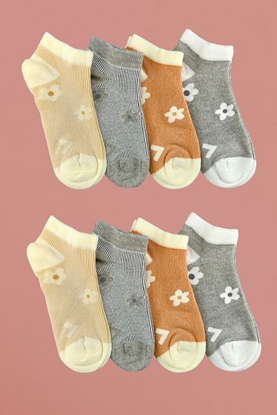 Ollero 8 Pairs Women's Summer Seamless Short Booties Socks