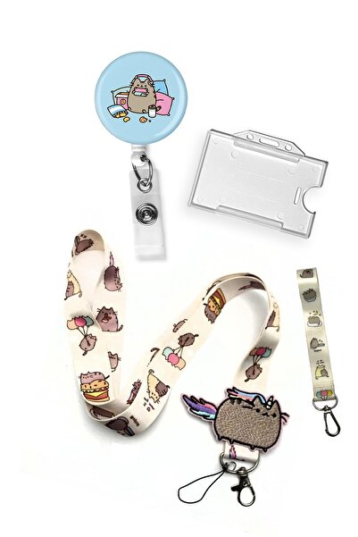 StormiStoretr مجموعة من 4 قطع من سلسلة مفاتيح على شكل قطة من نيان كات، حامل ب...