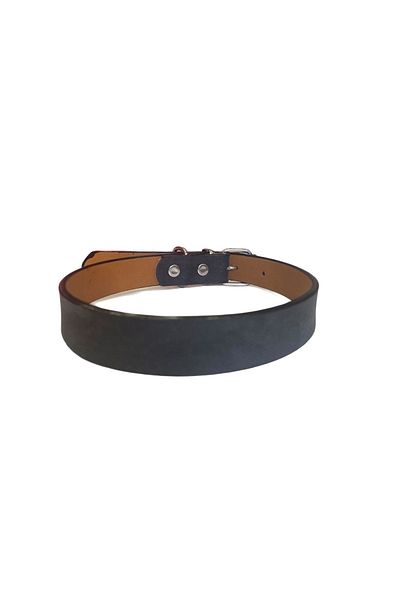 Doglife Black Stonewashed Leather Collar 2 cm X Neck: 32-42 cm