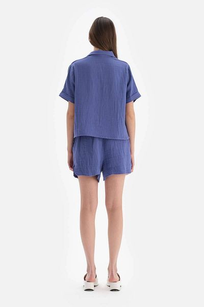 Dagi Lilafarbene Musselin-Shorts