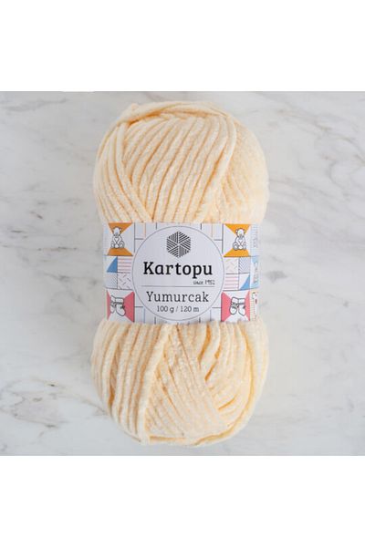 Kartopu Yumurcak K349 5 Pieces Velvet Rope Dark Cream