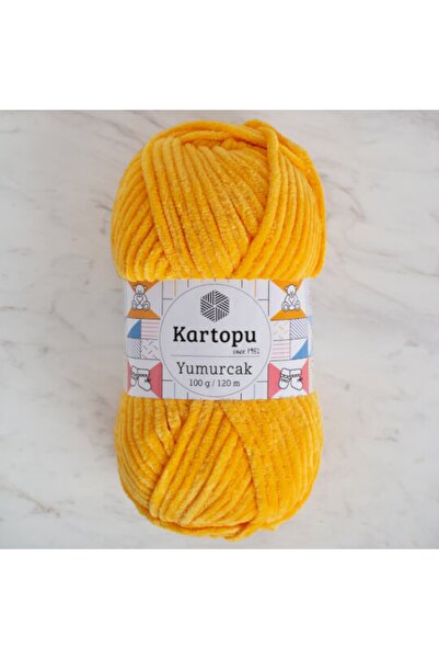 Kartopu Yumurcak K320 5 Adet Kadife Ip Yumurta Sarı