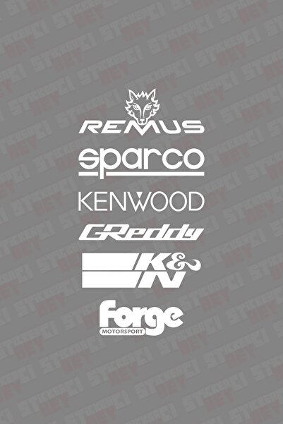 STİCKERCI BEY ريموس سباركو جريدي وايت ماركات 38*18 سم مجموعة ملصقات الزجاج ال...