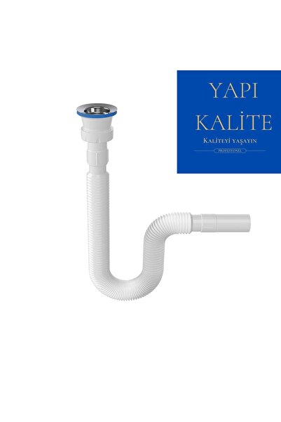 YAPI KALİTE Koruklu Lavobo Mutfak Ve Banyo Için Sıfon Koku Önleyıcı Lavabo Gıder Borusu Saglam Ve Kalıtelı