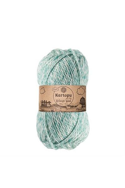 Kartopu Melange Ulce Lamp K9000 5 Pieces Wool Hand Knitted Ibi Mint
