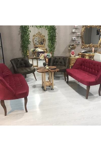 ElizzanMobilya Çay Seti Koltuk Balkon Takımı 2 +2+1+1