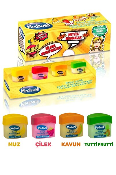 Mediwell Dudak Bakım Kremi 4 Adet X 5 ml