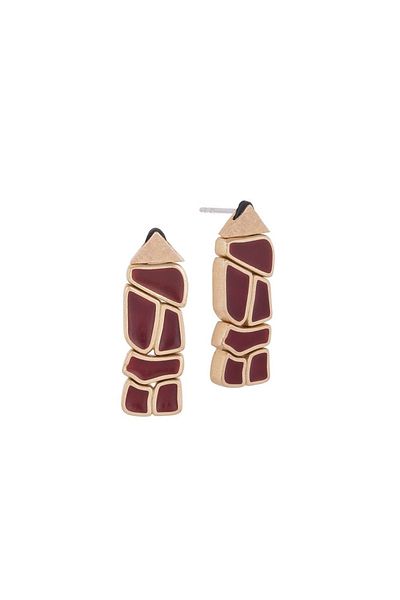 Juju Bronze Jigsaw Earrings