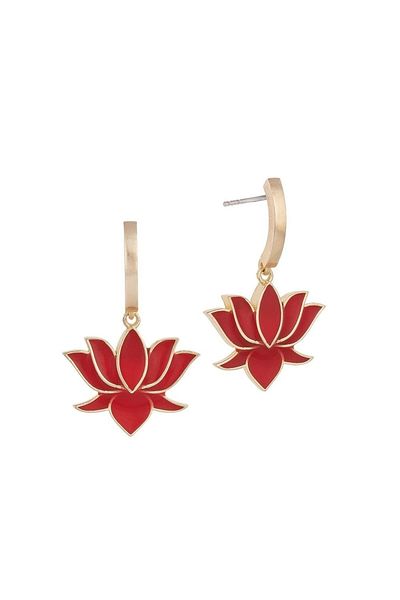 Juju Bronze Lotus Flower Earrings