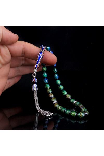 TAKI925 Zirkon Taş Gümüş Set Renk Değiştiren His Taşı Tesbih