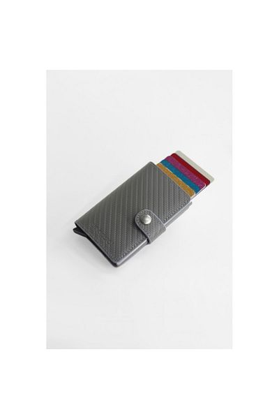 Wrapsol Mechanical Wallet Single Gray Carbon Smart Card Holder