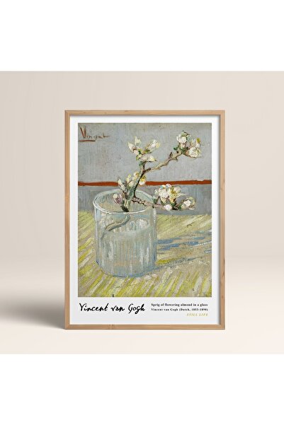 HOMEPACK Çerçeveli Vincent Van Gogh Tablo 30x40cm 40x60cm 50x70cm Siyah Beyaz...