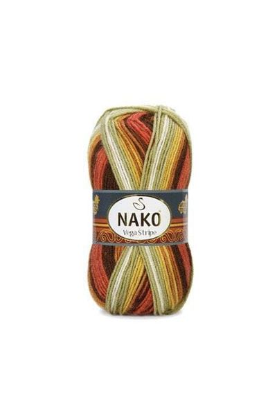 NAKO Vega Stripe 82419 5 Pieces Premium Acrylic Hand Knitting Thread