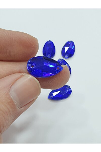 CRYSTALSHOP Kristalni stub od kamena - 10*18 mm, kaplja Kobalt plava plava (5...