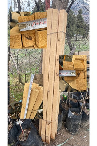 Kapuz fidancılık Ahşap Fidan Kazığı/çubuğu Çam 4x4 127cm 10 Adet (1.kalite)