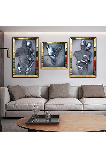 Zevahir Mobilya Dekorasyon Gold Aynalı Pleksi Çerçeveli Heykel Sanat Aynalı L...